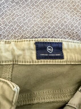 Ag Adriano Goldschmied Men's Olive-Toned Chinos